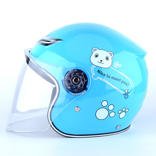 children motorcycle helmet Electric car Riding Half helmet Unisex child Nuoman 523 PP white material EPS material Varnish