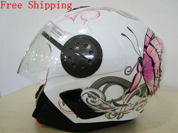 Free Shipping Beon helmet B-200 anti-uv motorcycle helmet with white butterfly design,helmets for motorcycles