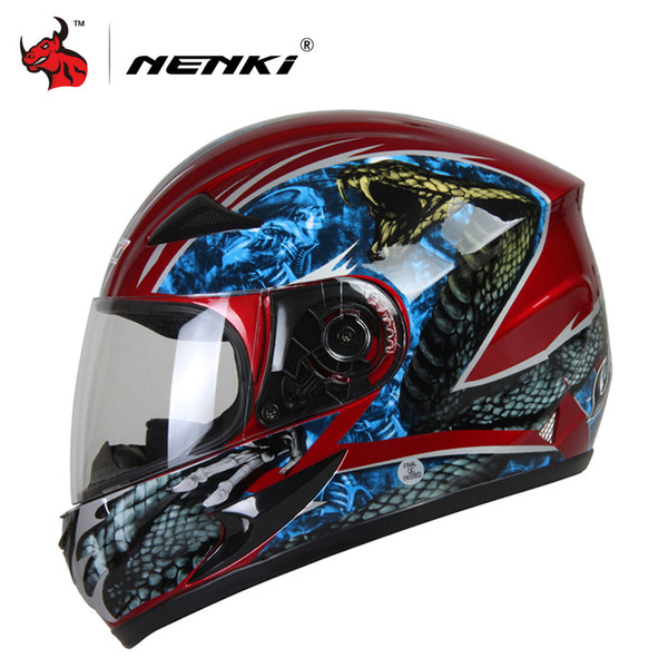 motorcycle NENKI Motorcycle Full Face Motorbike Personality Moto Helmet Capacetes De Motociclista For Men And Women