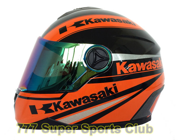 Kawasaki Brand Motorcycle Full Face Helmet Men/women Motorbike Racing Helmets Capacete Casco DOT Approved