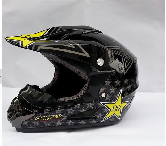 Wholesale-Hot Rockstar Motocross OFF ROAD helmet classic design DOT certification free shipping