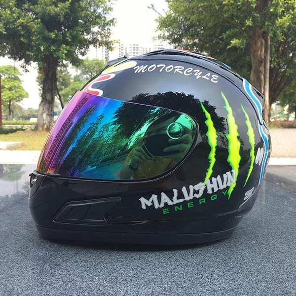 Brand Malushun A2 Motorcycle helmet Valentino Rossi helmet Kart racing full face helmet Men motociclistas capacete DOT approved