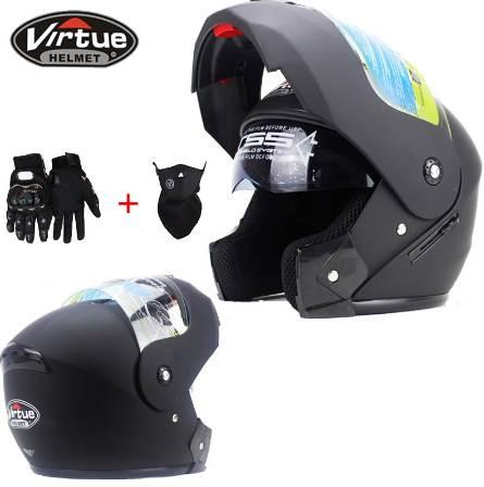 Best Sales Safe full face helmet motorcycle helmet Flip up helmet with inner sun visor everybody affordable Size:S,M, L, XL