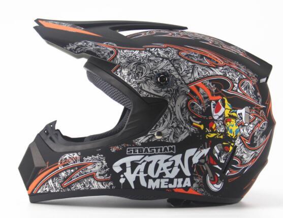 Personal fashion motorcycle off-road helmet men and women helmet mountain bike full face helmet DH downhill pirate skull pattern