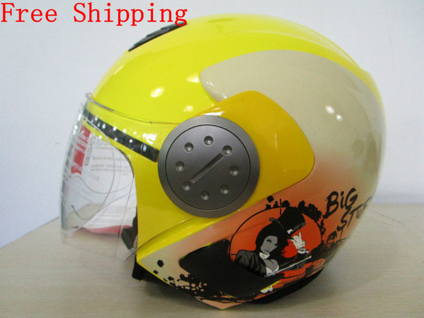 Free Shipping Beon helmet B-200 anti-uv motorcycle helmet with BIG STUFF design,helmets for motorcycles Yellow Black color