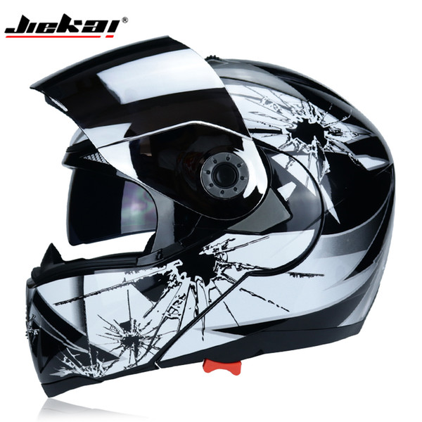 High quality modular helmet double lens motorcycle helmet flip motorcycle Capacete Casco DOT certified JIEKAI 105