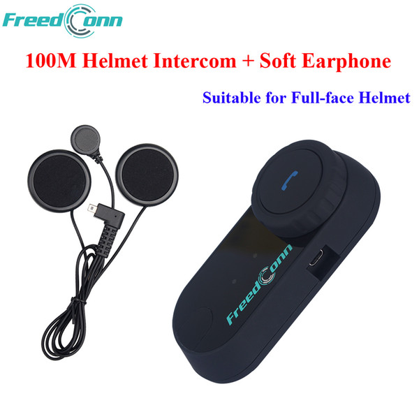 FreedConn Soft Earphone FM T-COM OS Bluetooth Motorcycle Helmet Intercomunicador Motocicleta Motorcycle Riders Intercom Headsets