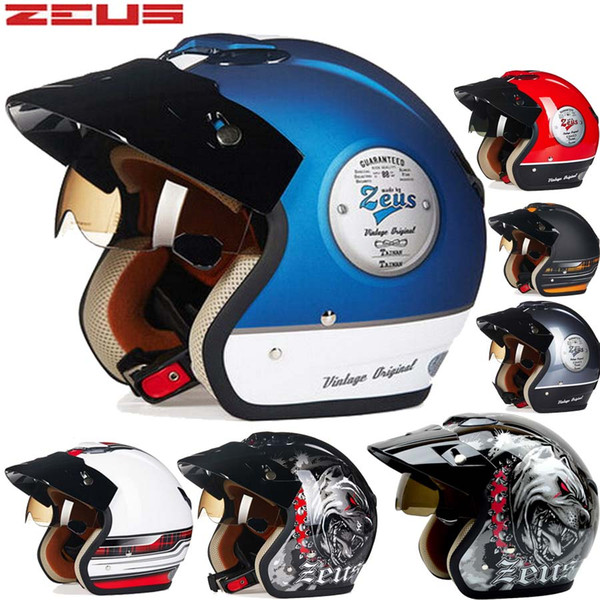 2016 New Genuine Taiwan ZEUS ABS half face motorcycle helmet male and female models vintage motorbike electric bicycle helmets 381c