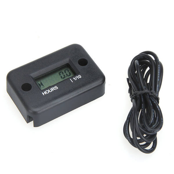 Digital Hour Meter Gauge LCD for Gasoline Engine Racing Motorcycle ATV Mower Snowmobile 0.1/99999Hrs 6 Colors Optional order<$18no track