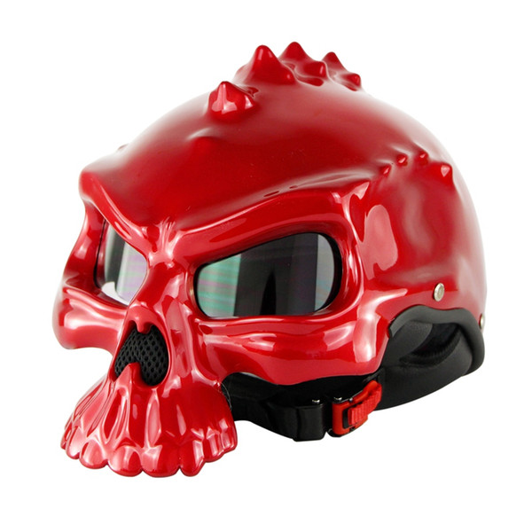 Motorcycle Personalized Skull Helmet Motorbike Capacetes Harley Half Face Retro Casque Masei 489