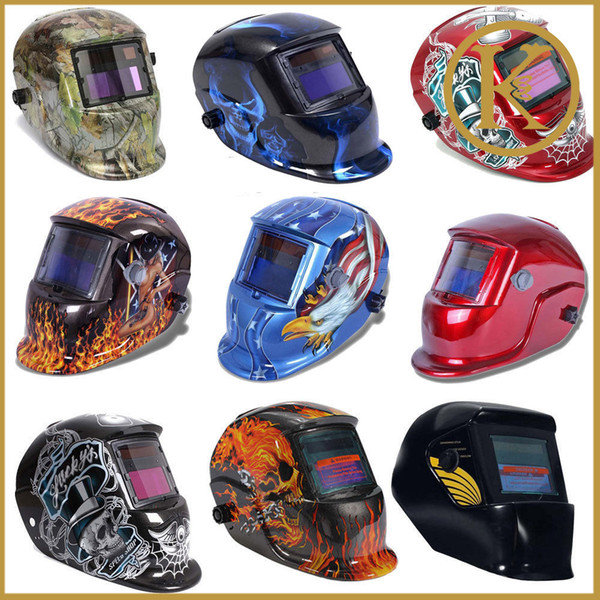 Wholesale-Eagles leaves beauty skull girl black red New Pro Solar Auto Darkening Welding Helmet Arc Tig Mig Mask Grinding Certified