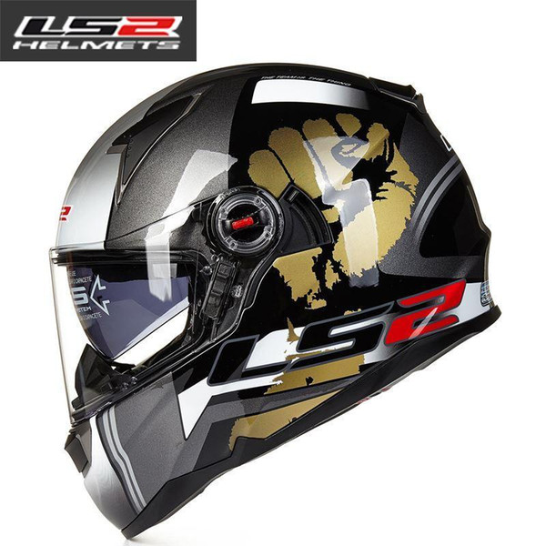 LS2 FF396 glass fiber helmet full face motorcycle helmet dual lens with airbag bike helmets ECE Capacete motoqueiro casque moto