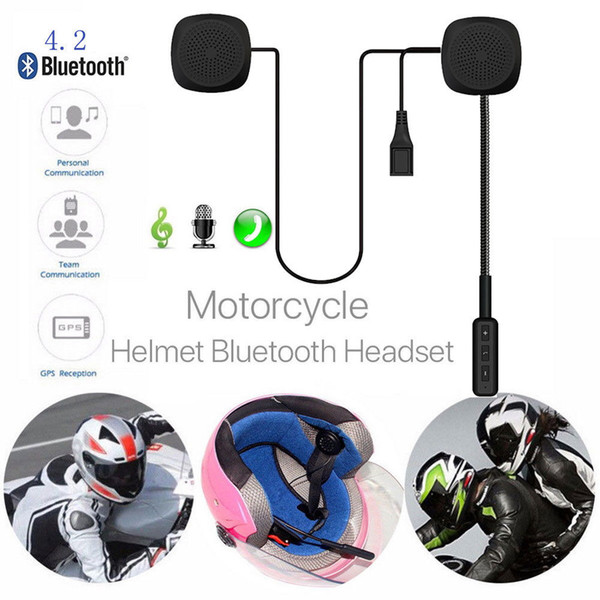 Motorcycle Helmet Interphone Intercom Bluetooth 4.1 Headset Wireless for Music