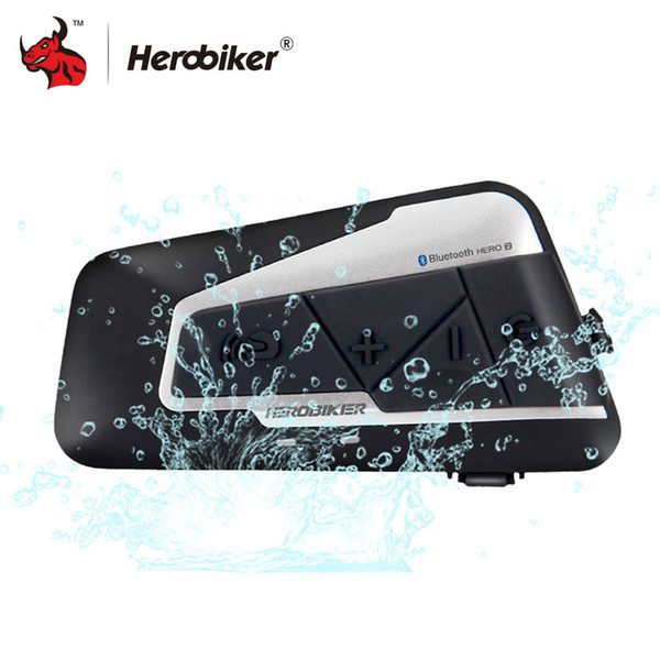 HEROBIKER 1200M Bluetooth Intercom Motorcycle Helmet Interphone Headset Waterproof Wireless Bluetooth Moto Headset Interphone