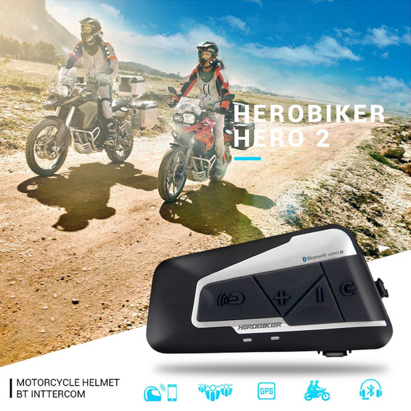 HEROBIKER 1200M Bluetooth Intercom Motorcycle Helmet Interphone Headset Waterproof Wireless Bluetooth Moto Headset Interphone (Retail)