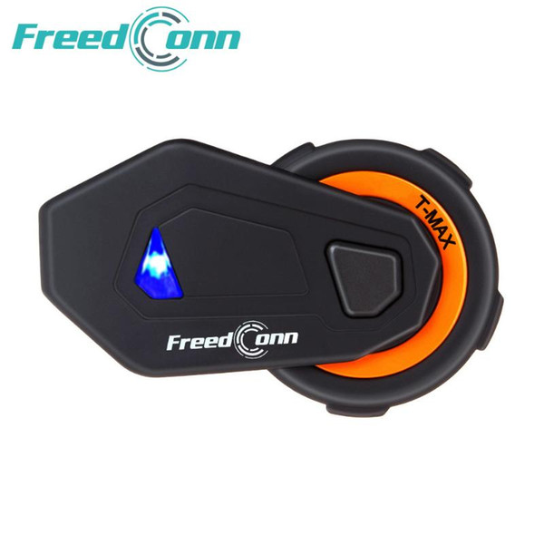 Original Freedconn T-MAX Motorcycle Intercom Helmet Bluetooth Headset 6 Riders Group Talking FM Radio Bluetooth 4 Hard/Soft Mic