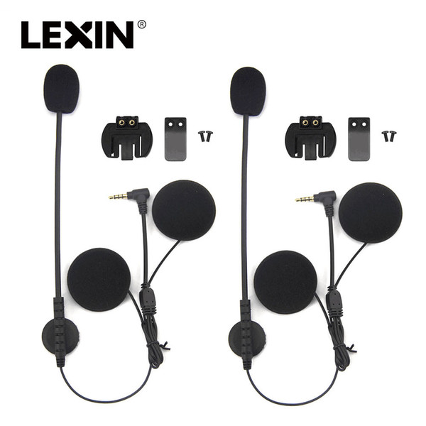 ccessories brand 2PCS Brand Lexin intercom Headset & Clip Set Accessories for LX-R6 Bluetooth Helmet Interphone Intercom Headphone Jack P...