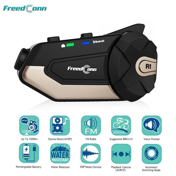 FreedConn R1 WiFi Motorcycle Intercom 1080P HD Camera Motorcycle Bluetooth 4.1 Helmet Headset Intercom Intercomunicadores