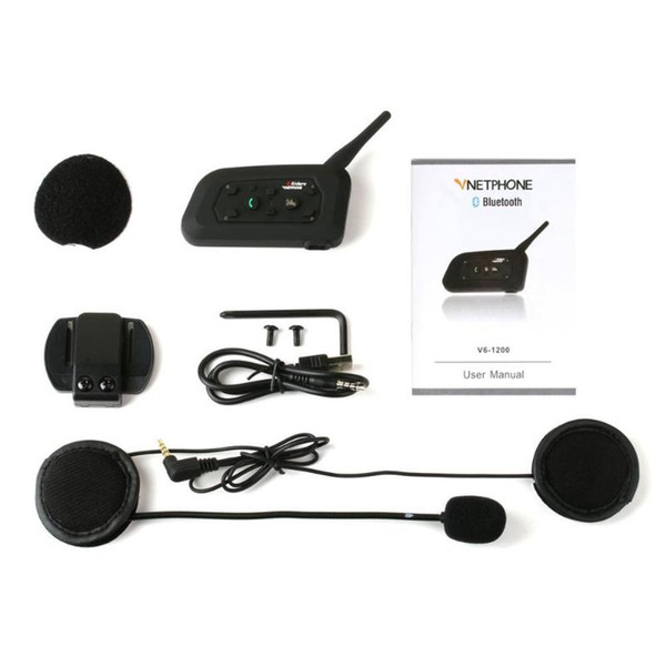 New Motorcycle Helmet Walkie-talkie 1200 M Duplex Riding Walkie-talkie V6Pro 1200M for Motorcycle Helmet Moto Intercom Headset