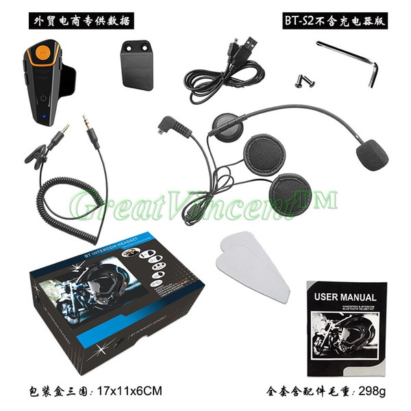 Wholesale-2015 newest BT-S2 The popular high quality Free Shipping!!!!1000m motorcycle BT bluetooth multi interphone headset helmet intercom