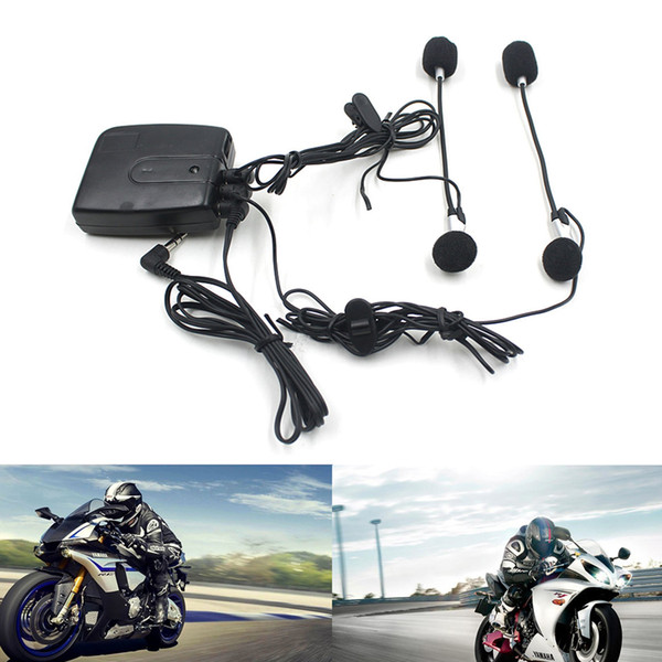 Helmet Wired Walkie Talkie Motorcycle Rear Seat Radio Headset Intercom Headphone