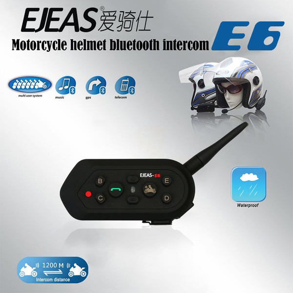 Environmental protection 1200 meters motorcycle Bluetooth interphone outdoor aerial full duplex E6 real-time wireless interphone