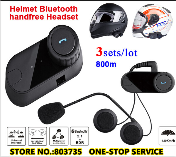 Upgrade 800m FM Radio Motorcycle Helmet Bluetooth Intercom Motor Talkie Ski Helmet Headsets TOM-VB