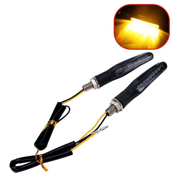 iTimo 1 Pair LED Motorbike Turn Signal Lights 9 LEDs Motorcycle Flasher Blinkers Universal Motor Indicator Lamp Amber Lighting