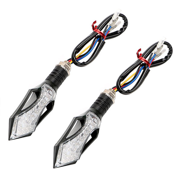 ITimo 12 LED Turn Light Amber & Red Universal Motorcycle Flasher Turn Signal Lamp 1 Pair High Power Motorbike Indicator Light