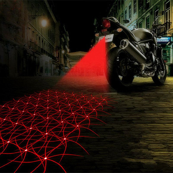 Motorcycle Anti-collision LED Laser Fog Lights Taillight Anti-fog Parking Stop Brake Lamps Warning Tail Light Motor Styling