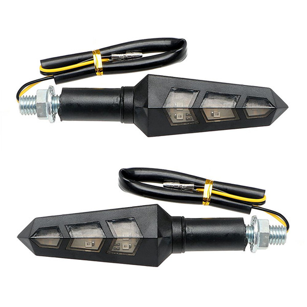 Motorcycle Lighting Universal Amber Indicator Lights For Sawasaki/Honda/Suzuki Turn Signal Lights 2Pcs/set