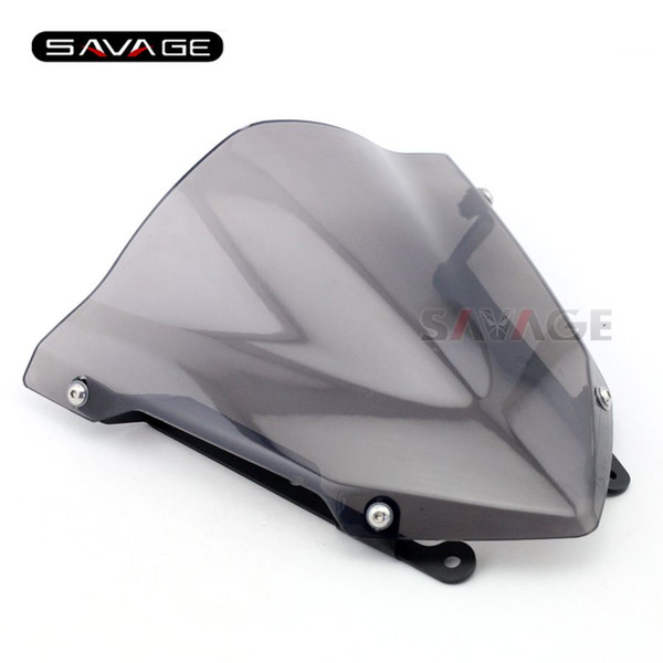 Motorcycle Windshield Windscreen Pare-brise Smoke For YAMAHA MT07 MT-07 FZ-07 2014- 205 2016