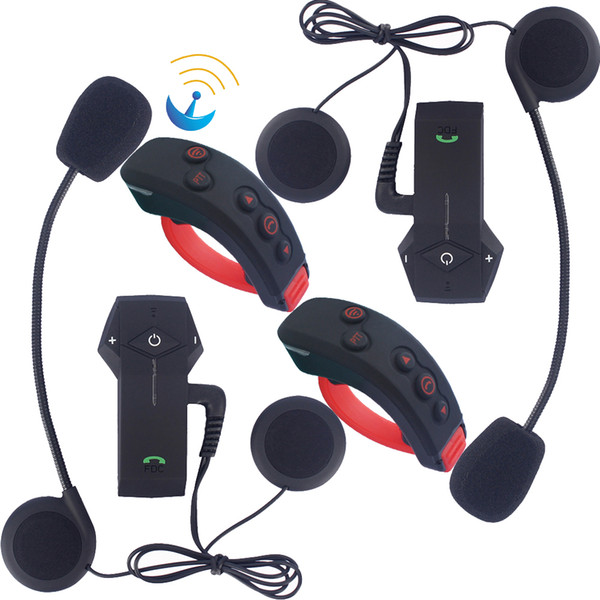 2Pcs Colo-RC BT Helmet Intercom Headset Remote Control Motorcycle Helmet Bluetooth Intercom Interphone with FM NFC Wireless Helmet Headset