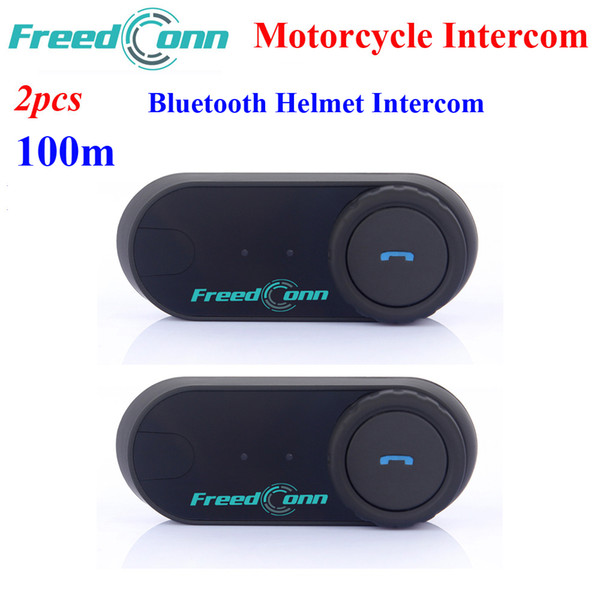 Freedconn 2PCS TCOM-OS 100M Intercom Distance Motorcycle Helmet Intercom Wireless Bluetooth Intercom Interphone Moto Headset for Riders