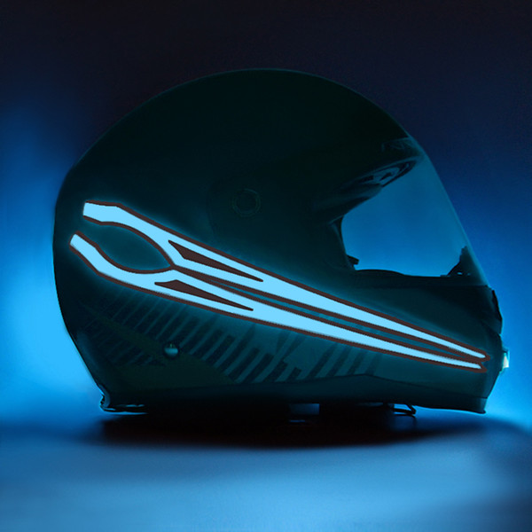 Motorcycle Helmet Light Strip Waterproof LED EL Cold Light Night Riding Signal Luminous Modified Light Helmet Sticker