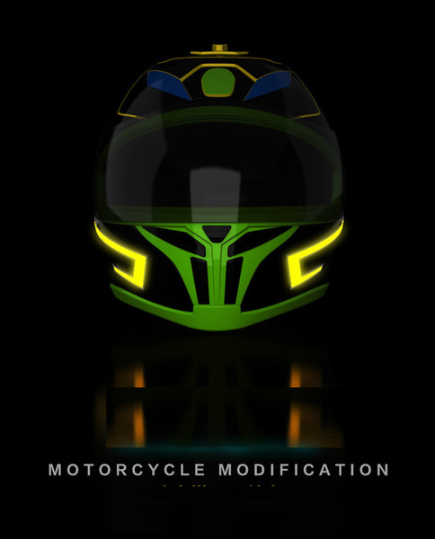 New Arrival Motorcycle Helmet EL Cold Light Helmet Light Strip Night Signal Luminous Modified Strip Helmet Sticker