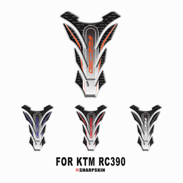 Best selling motorcycle 3D fuel tank pad protection creative stickers fish bone stickers fit KTM RC390