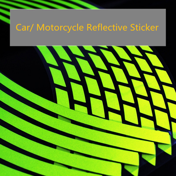 16Pcs 18 16 14 12 inch Strips Motorcycle Car Wheel Tire Stickers Reflective Rim Tape Motorbike Auto Decals