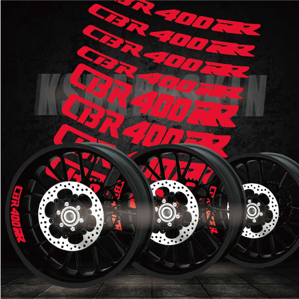 New tires cool modified motorcycle stickers inner wheel LOGO reflective personality rim decorative decals for HONDA CBR400RR