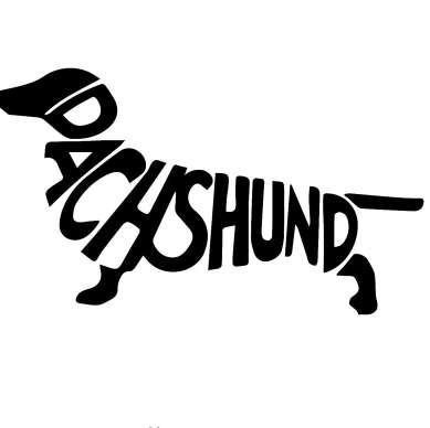 [WD049]DACHSHUND Letters Silhouette Funny Car-styling Vinyl Decal Car Sticker Motorcycle sticker