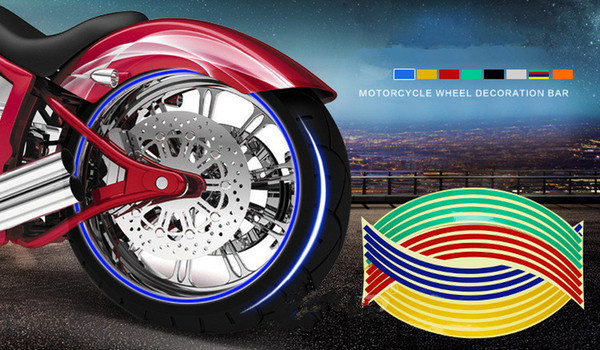 16 Pcs Strips Motorcycle Wheel Sticker 18