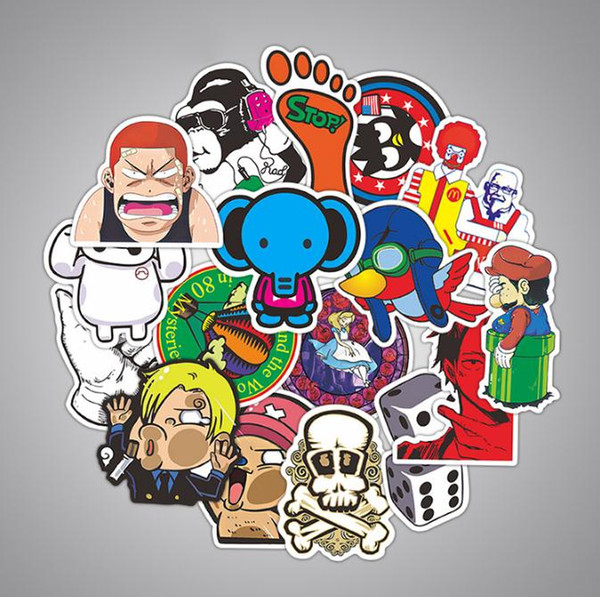 200 PCS Cute Mixed Sticker Graffiti Luggage Skateboard Doodle Vinyl Decals Car Styling Laptop Bike Toy Waterproof DIY Stickers