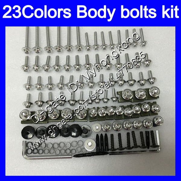 Fairing bolts full screw kit For KAWASAKI NINJA ZZR400 00 01 02 03 ZZR 400 ZZR 600 ZZR600 04 05 06 07 Body Nuts screws nut bolt kit 25Colors