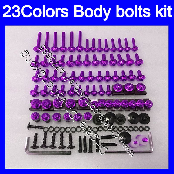 Fairing bolts full screw kit For KAWASAKI NINJA ZZR400 93 94 95 96 ZZR 400 ZZR 600 ZZR600 97 98 99 00 Body Nuts screws nut bolt kit 25Colors