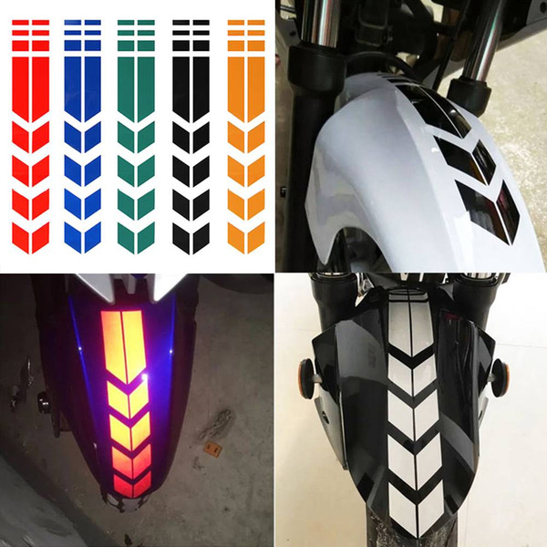 free shipping yentl Motorcycle Reflective Stickers Wheel on Fender Waterproof Warning Arrow Tape