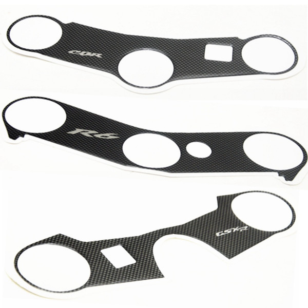 Motorcycle Central Console Carbon Fiber Pattern R6 Sticker Top Triple Clamp case YZF600 R6 2006 2007 CBR 1000RR GSXR 600/750 R1