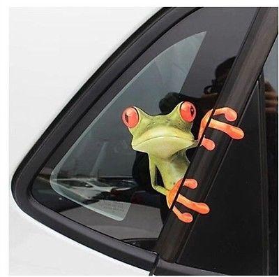 FG1511 3D Cute Peep frog funny car stickers Truck Window Vinyl Decal Graphics YSH2