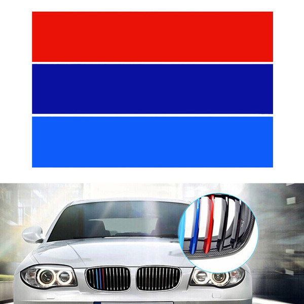 1set PVC Front Grill Stripes Decals M Power Sport Stickers for BMW M3 M5 M6 E46 E39 E60 E90 CDE_00H