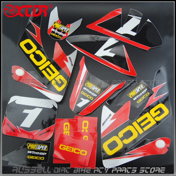 GEICO GRAPHICS DECAL STICKERS KIT For HONDA CRF50 CRF 50 F 2004-2014 SDG SSR XR50