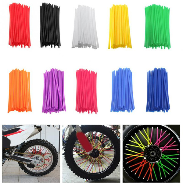 108pcs Motorcycle Wheel Spoked Wraps Skins Covers Motocross Dirtbike Dirt Bike Cool Accessories Rims Skins Covers Guard Protector